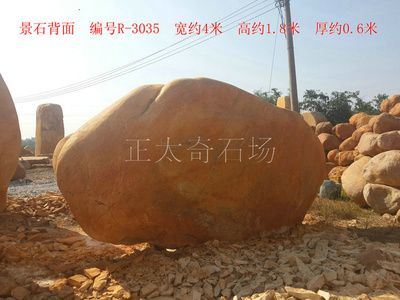 4米寬天然黃蠟石景區草坪點綴景觀石編號R-3035 - 銷售園林石材|黃蠟石|英德石|英石|太湖石|黃蠟石|鵝卵石|景觀石|觀賞石